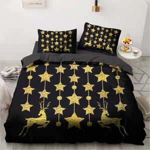 3D Christmas Holiday Duvet Cover Bedding Set Twin Full-Queen King
